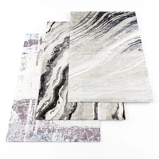 Contemporary Rugs Set for High-Resolution Designs 3D model image 1