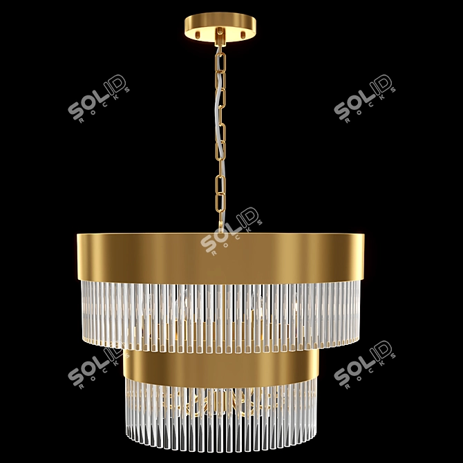 Elegant Glass Chandelier - ST Luce Contatto 3D model image 1