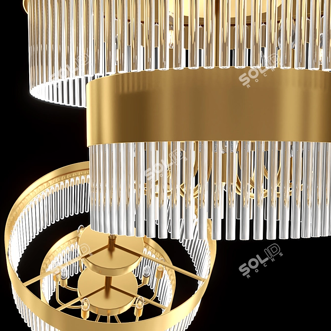 Elegant Glass Chandelier - ST Luce Contatto 3D model image 2