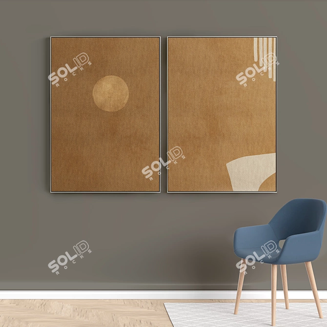 Abstract Frame Set | Modern Interior Decor 3D model image 5