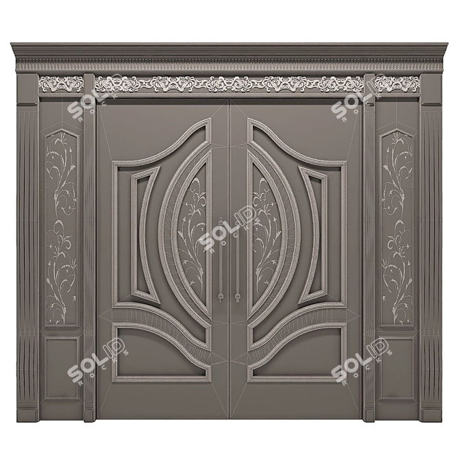 Elegant Lobby Door: Classic Style 3D model image 2