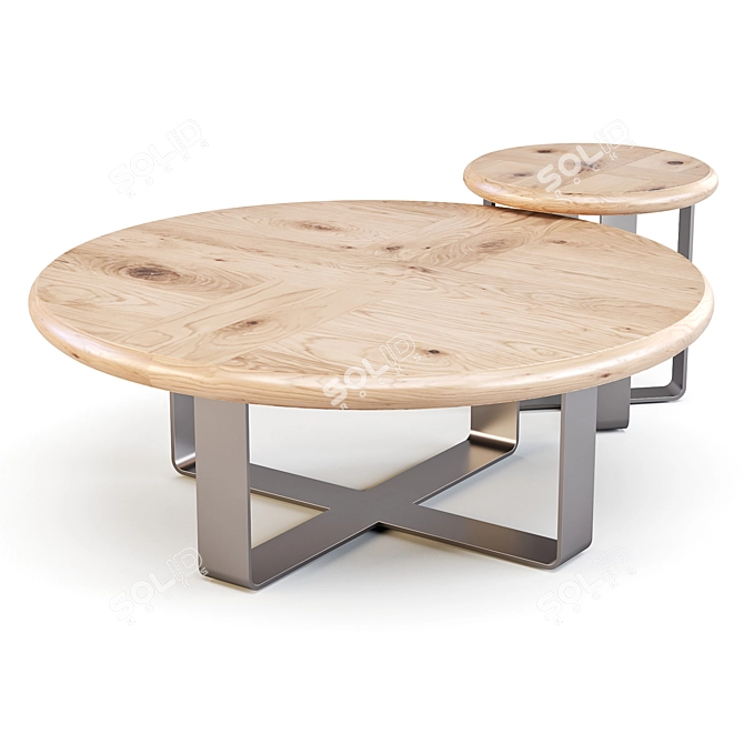 Joaquin Oak Coffee & Side Table 3D model image 1