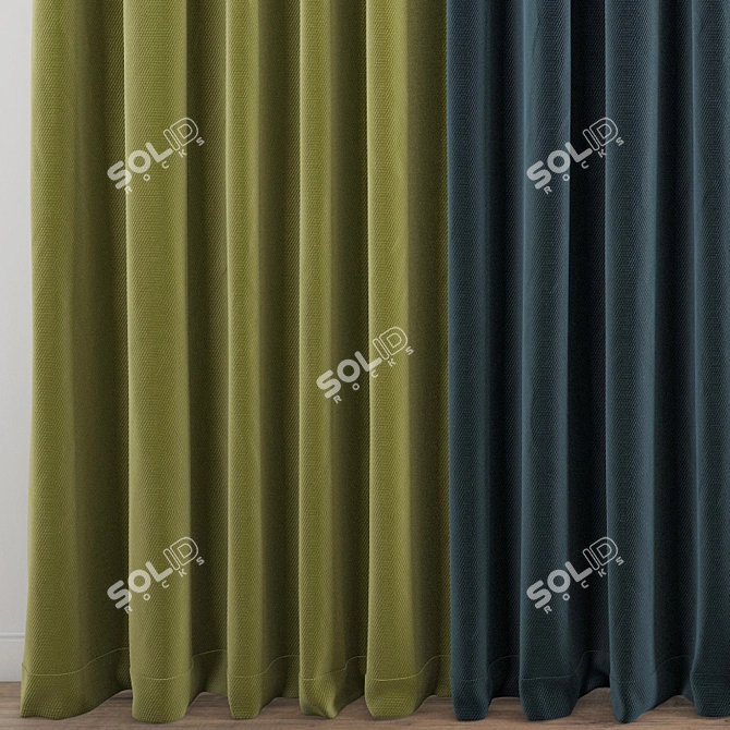 Modern Polygonal Curtain Model 3D model image 2