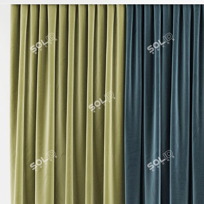 Modern Polygonal Curtain Model 3D model image 12