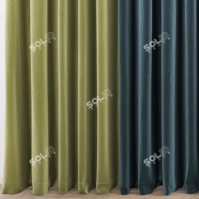 Modern Polygonal Curtain Model 3D model image 13