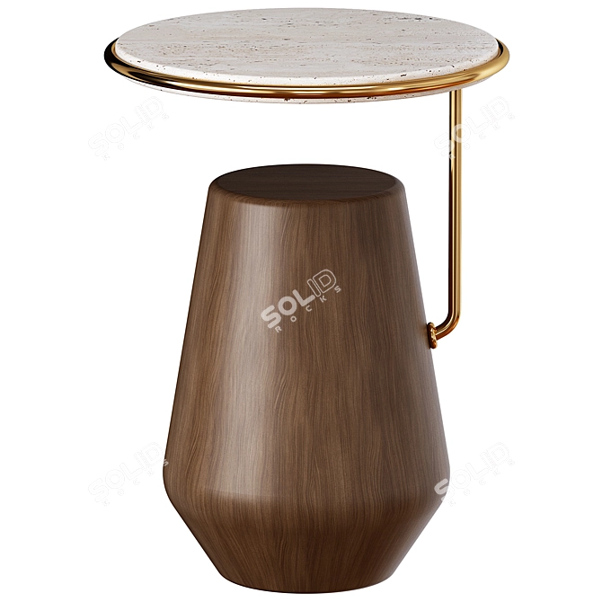 Mezzo Collection Haynes Side Table - Elegant and Versatile 3D model image 1