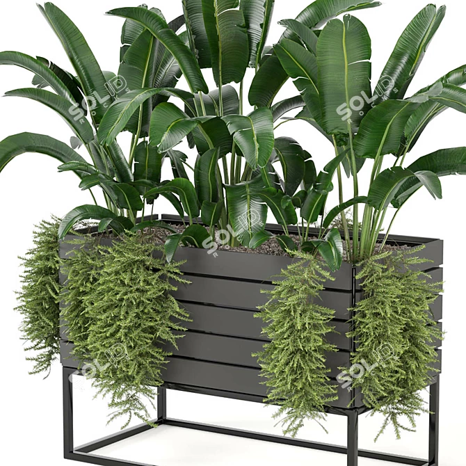 Title: Ferm Living Bau Pot Large - Set 0070: Elegant Indoor Plants 3D model image 3