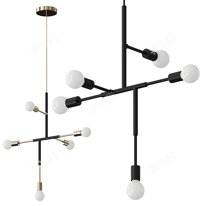Elegant Nillie Pendant Lamps - Lulu and Georgia 3D model image 1