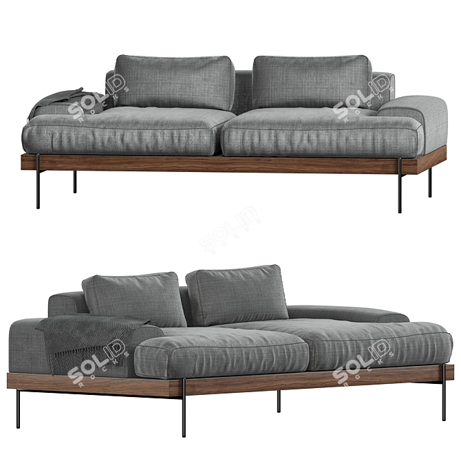 Rivera Sofa: Elegant Comfort for Your Home 3D model image 1