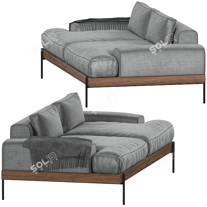 Rivera Sofa: Elegant Comfort for Your Home 3D model image 2