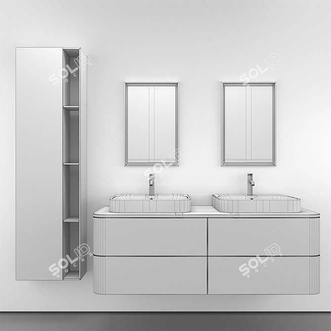 Modern Bathroom Set Duravit 3D model image 5