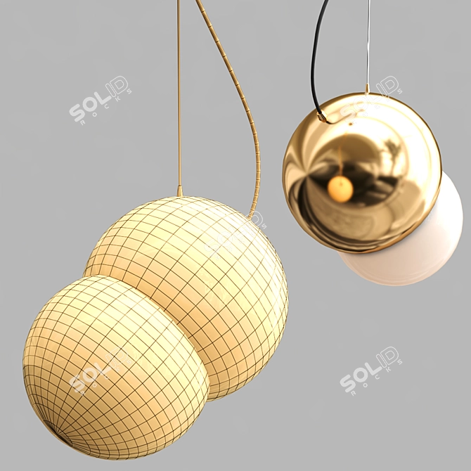 Elegant Cois Pendant Lights 3D model image 2