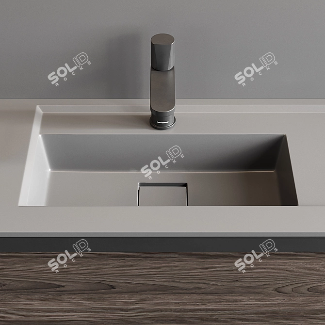 Modern Bemade Vanity Unit Set 3D model image 3