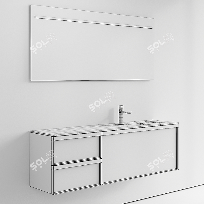 Modern Bemade Vanity Unit Set 3D model image 5