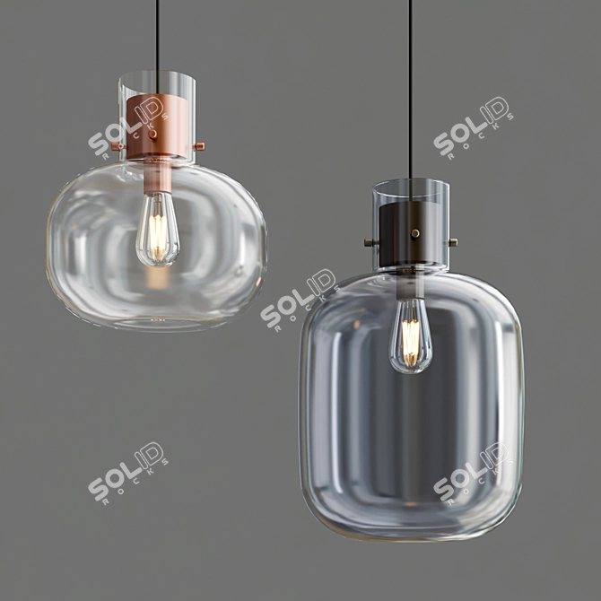 Minimalist Pendant Light by BROKIS 3D model image 3