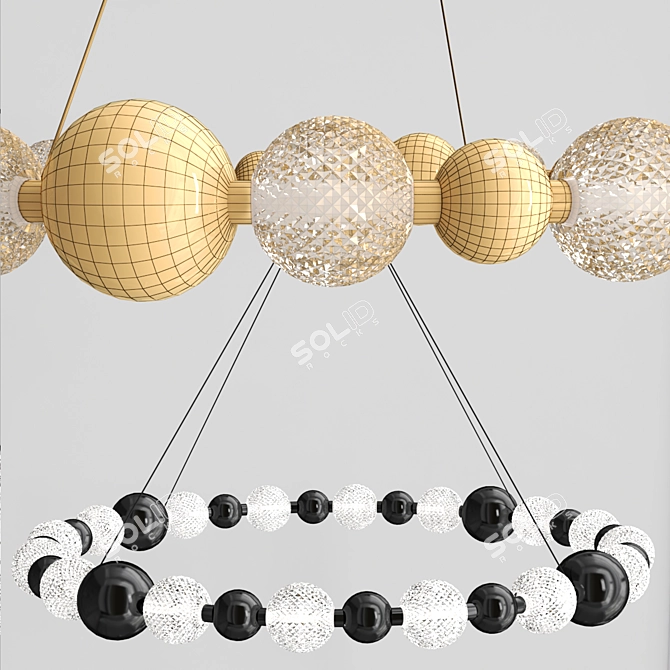 FARA Spherical LED Chandelier 3D model image 3