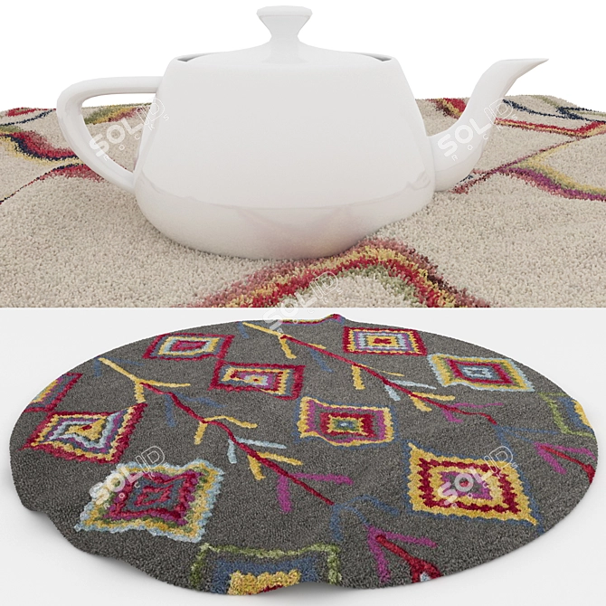 Title: Round Rugs Set - Versatile 3D Models 3D model image 4