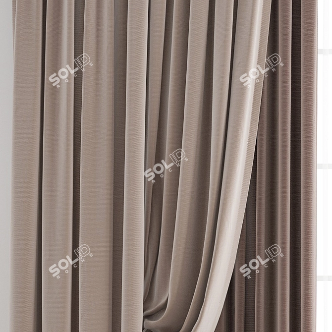 Polygonal Curtain Model 3D model image 2