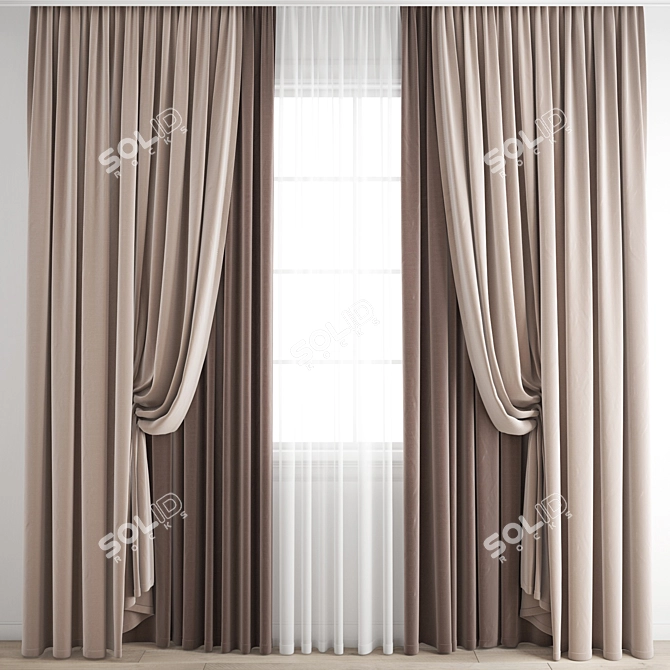 Polygonal Curtain Model 3D model image 5