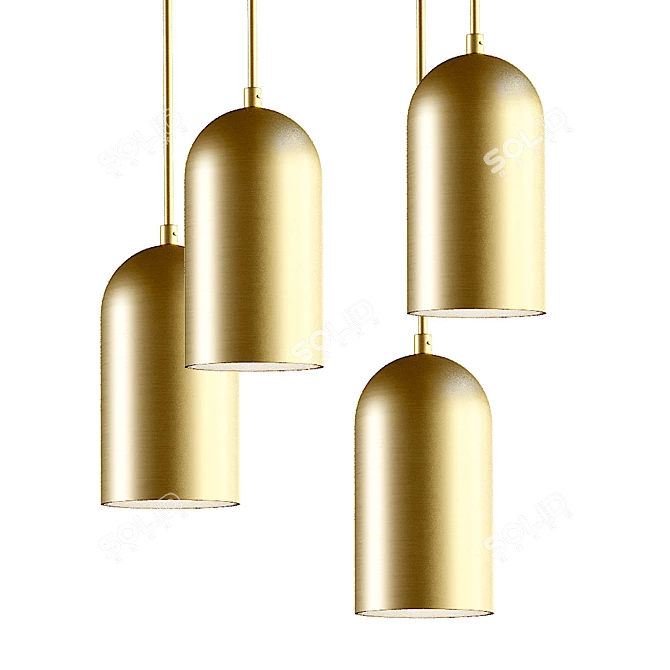 Elegant Henni Pendant Lamp 3D model image 1