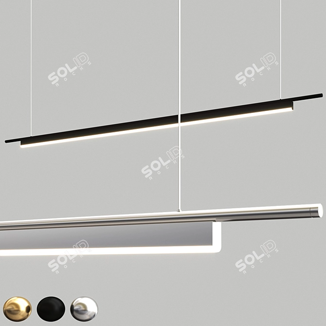 Elegant Coln Pendant Lamp 3D model image 2