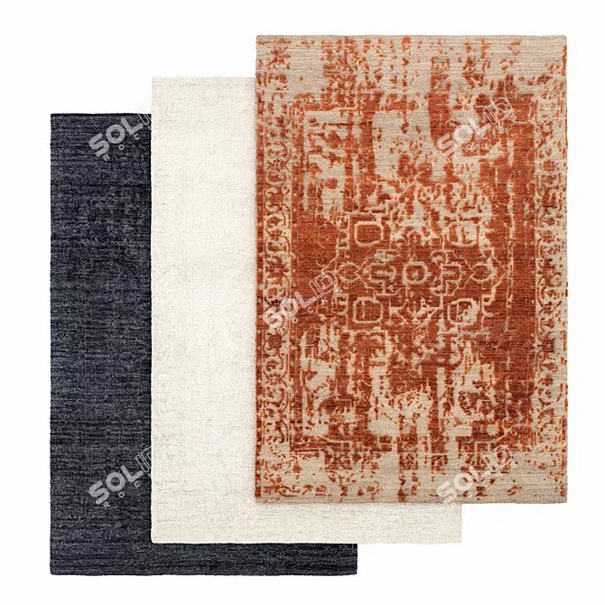 Elegant Court Rug - Timeless Beauty for Your Space 3D model image 3