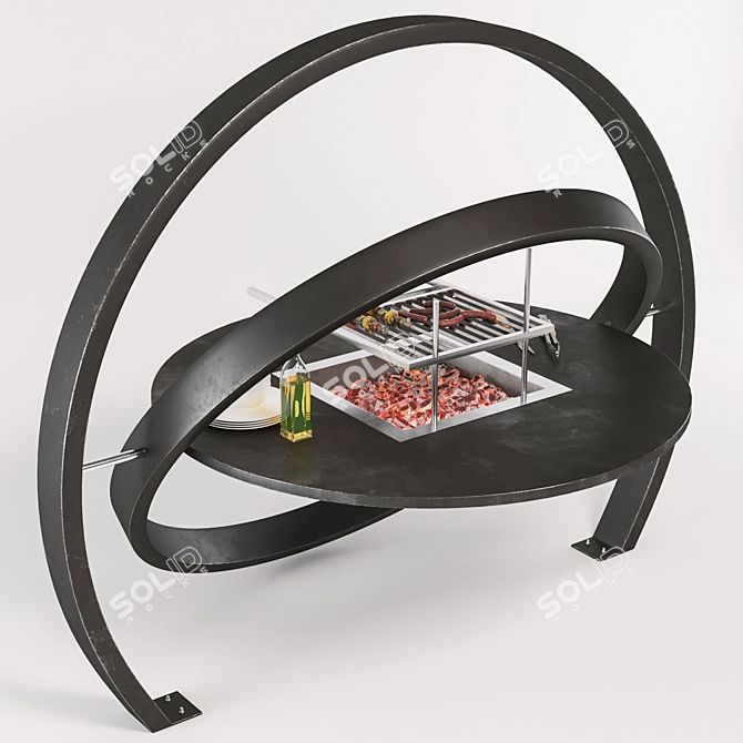 KARA BBQ Grill Set - Stylish and Functional 3D model image 4