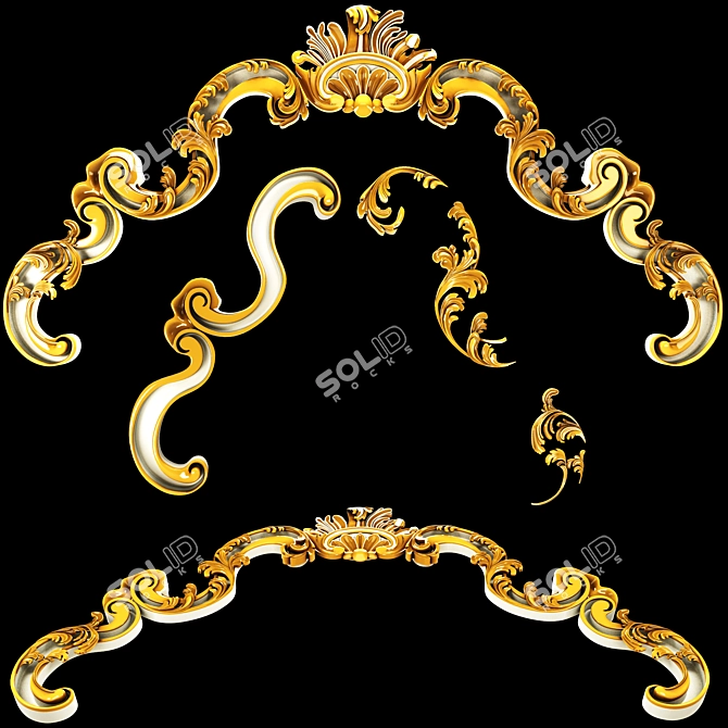 Elegant Decorative Ornament 3D model image 1