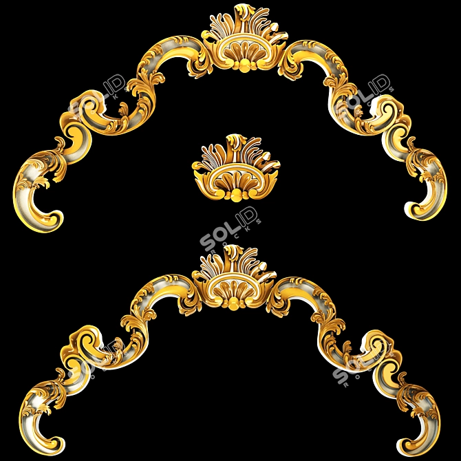 Elegant Decorative Ornament 3D model image 2