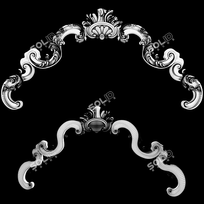 Elegant Decorative Ornament 3D model image 3