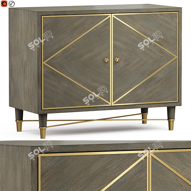 Elegant Breck Hooker Console 3D model image 1