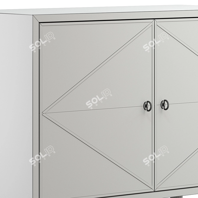 Elegant Breck Hooker Console 3D model image 4