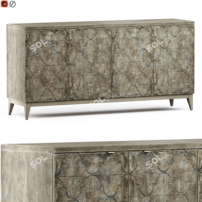 Elegant Fairfax Sideboard: Exceptional Craftsmanship, Timeless Design. 3D model image 1