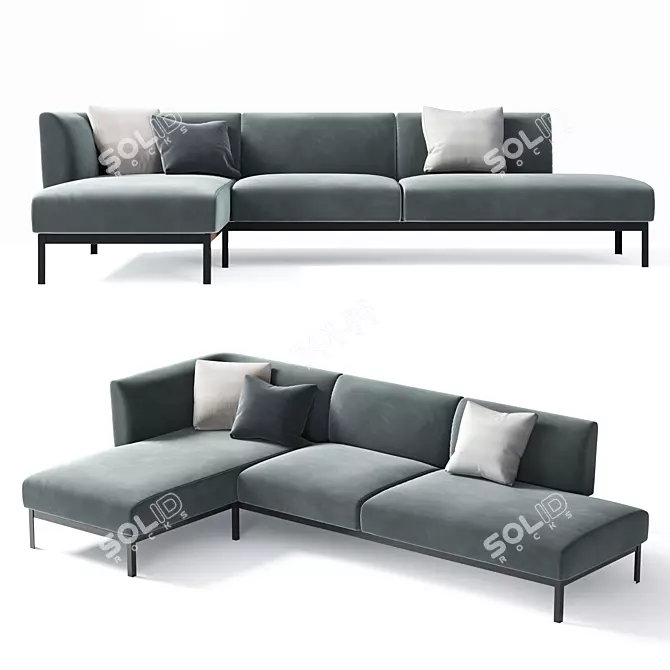 Modern Ronan Bourroullec Cotone Sofa 3D model image 1