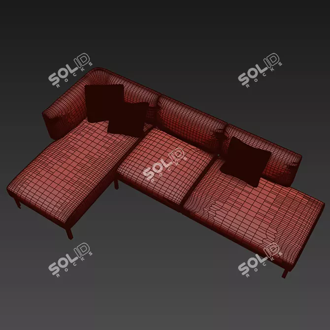 Modern Ronan Bourroullec Cotone Sofa 3D model image 3