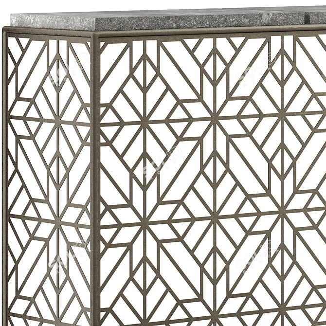 Elegant Angeline Hooker Console 3D model image 3