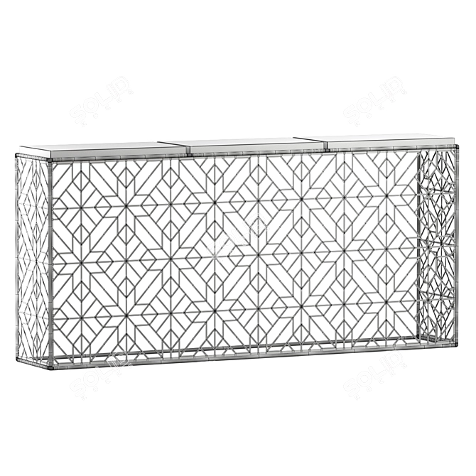 Elegant Angeline Hooker Console 3D model image 5