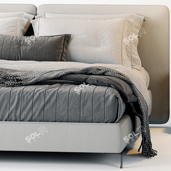 Contemporary Minotti Tatlin Bed 3D model image 3