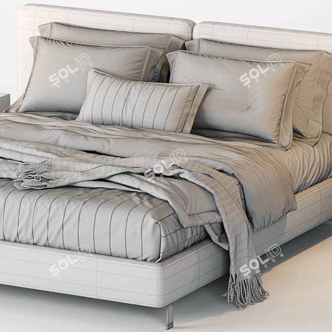 Contemporary Minotti Tatlin Bed 3D model image 5