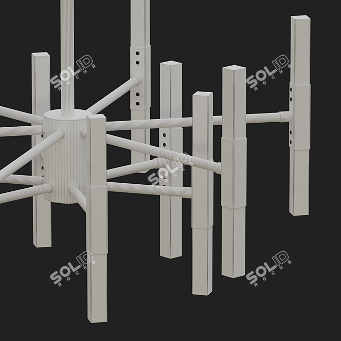 Elegant Freya Consuelo Chandelier 3D model image 3