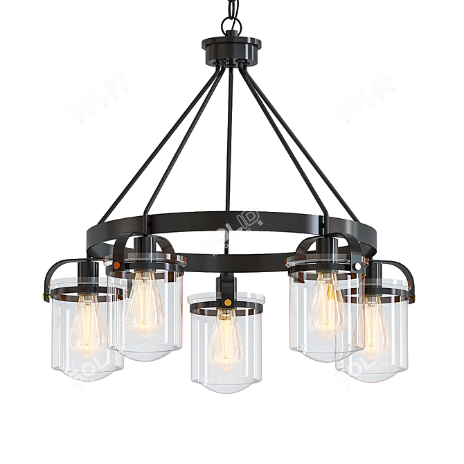 Georgetown 5-Light Chandelier 3D model image 1