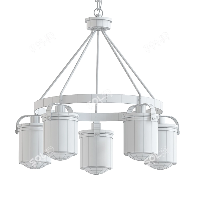 Georgetown 5-Light Chandelier 3D model image 2