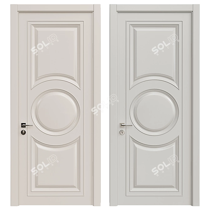 Elegant Interior Door Design 3D model image 1