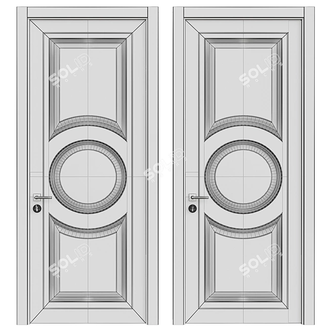 Elegant Interior Door Design 3D model image 2