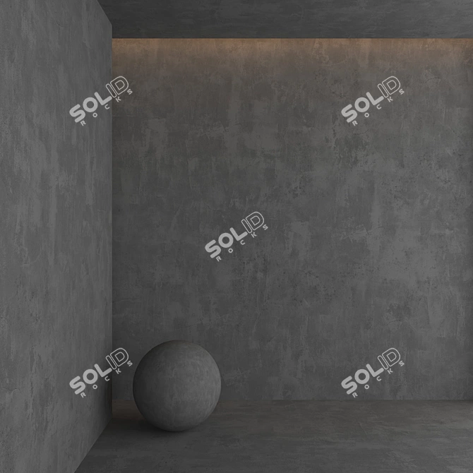 Elegant Plaster Wall Decor 3D model image 1