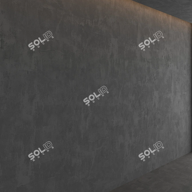 Elegant Plaster Wall Decor 3D model image 3