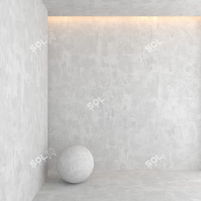 Elegant Plaster Wall Decor 3D model image 4