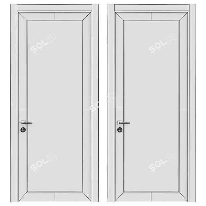  Stylish Interior Door: Enhance Your Home 3D model image 2