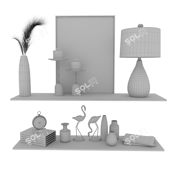 Elegant Decor Set 7 3D model image 5