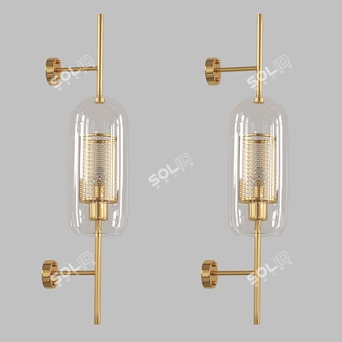 Elegant Kaiser Wall Lamp 3D model image 1